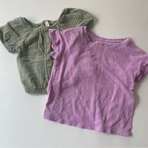 Target Cat & Jack Toddler Girl 5T Bundle Short Sleeve Summer Tops